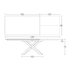 Masa de sufragerie extensibila cu cadru metalic Made in Italy - elastic Viadurini