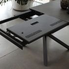 Masa de sufragerie extensibila cu structura metalica fabricata in Italia - elastica Viadurini