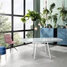 masă cu blat de sticla Extensibil New Japonia Viadurini