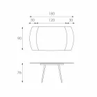 Masă extensibilă cu Japonia Viadurini