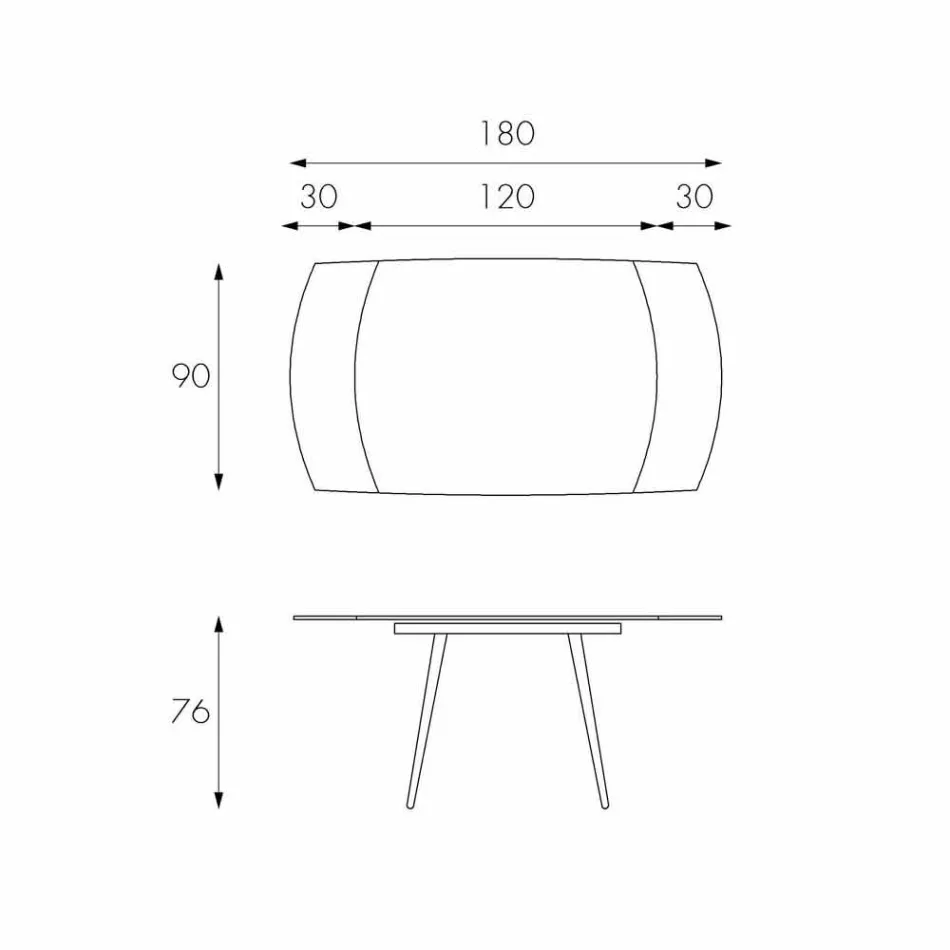 Masă extensibilă cu Japonia Viadurini