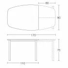 Masă extensibilă de masă Până la 170 cm în ceramică Made in Italy - Tremiti Viadurini
