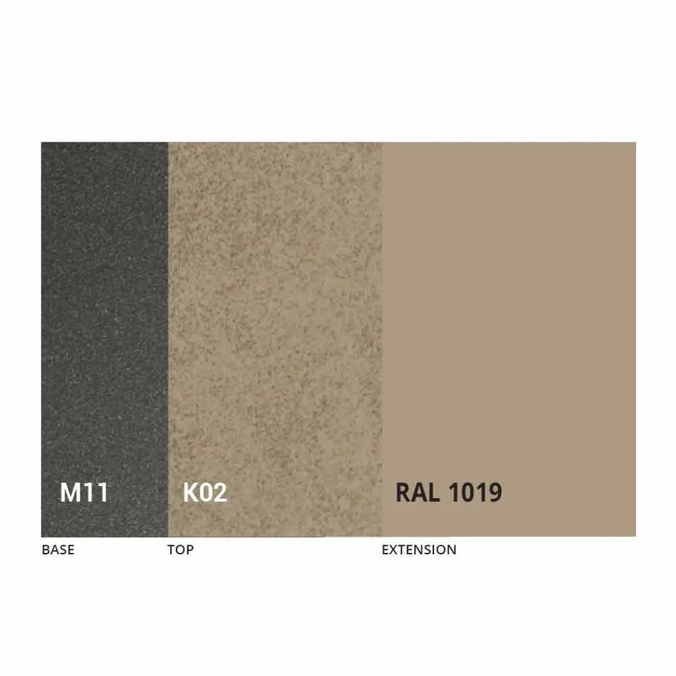 Masă extensibilă de masă Până la 170 cm în ceramică Made in Italy - Tremiti Viadurini