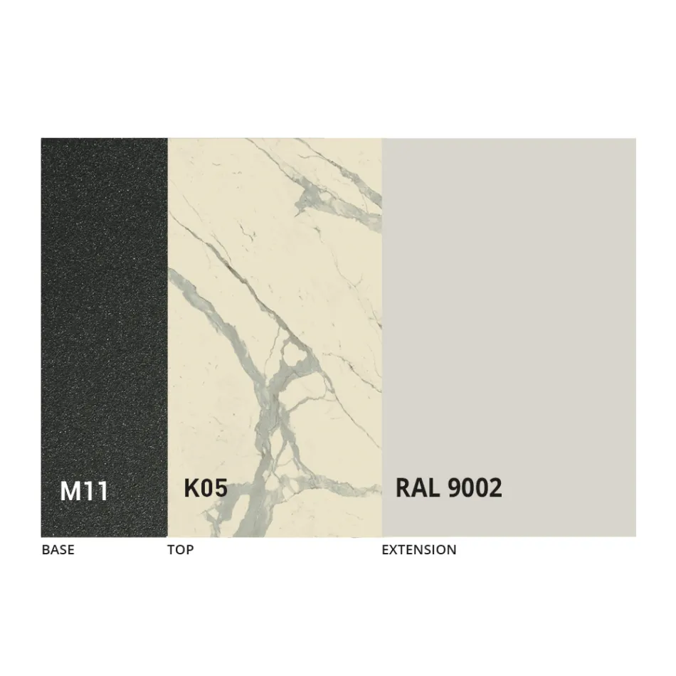 Masă extensibilă de masă Până la 170 cm în ceramică Made in Italy - Tremiti Viadurini