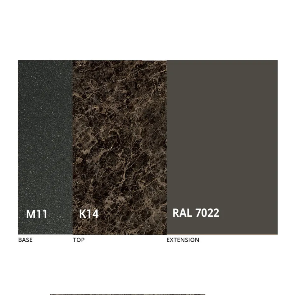 Masă extensibilă de masă Până la 170 cm în ceramică Made in Italy - Tremiti Viadurini