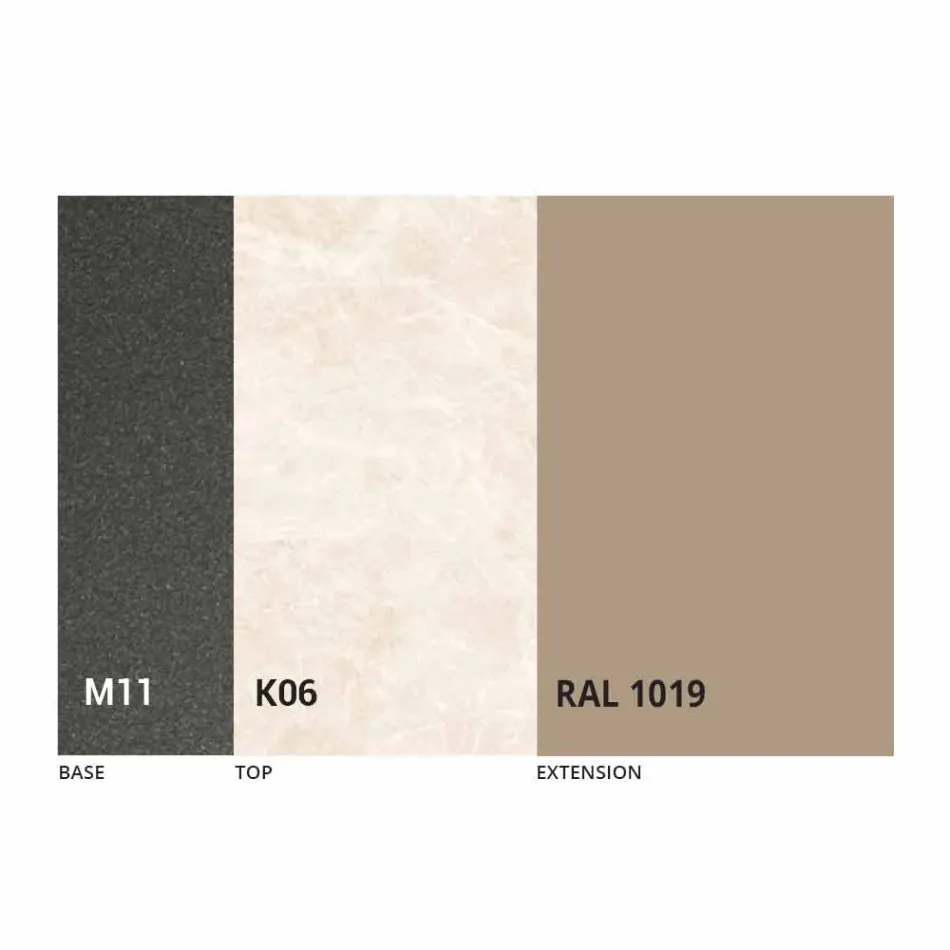 Masă extensibilă de masă Până la 170 cm în ceramică Made in Italy - Tremiti Viadurini