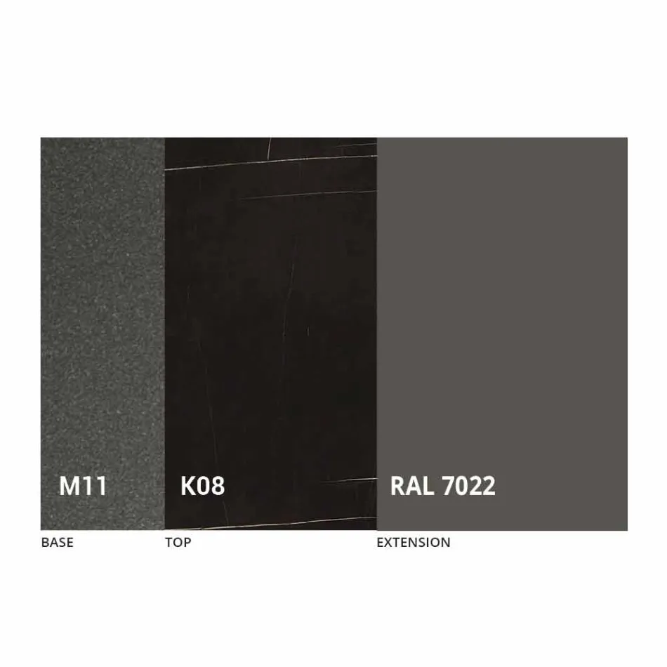 Masă extensibilă de masă Până la 170 cm în ceramică Made in Italy - Tremiti Viadurini