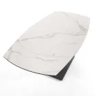 Masa de sufragerie extensibila pana la 180 cm din ceramica si otel - Catone Viadurini