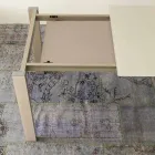 Masă extensibilă de sufragerie de până la 204 cm în cristal Made in Italy - Palladio Viadurini