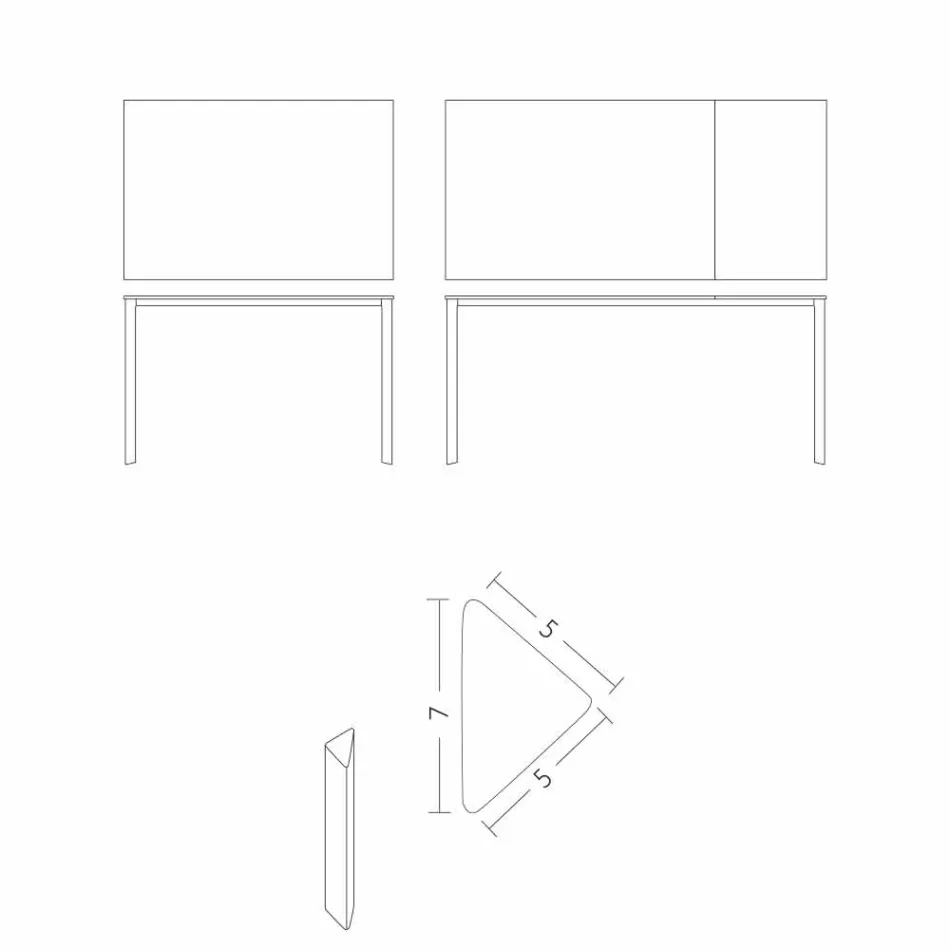 Masă extensibilă de mese Până la 230 cm în melamină Fabricată în Italia - Platină Viadurini