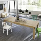 Masă extensibilă de până la 240 cm, furnir de stejar Cyrus Viadurini