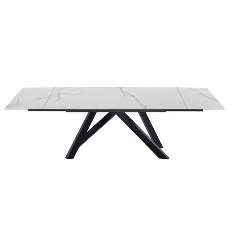 Masa de sufragerie extensibila pana la 278 cm in Laminam Made in Italy - Settimmio Viadurini