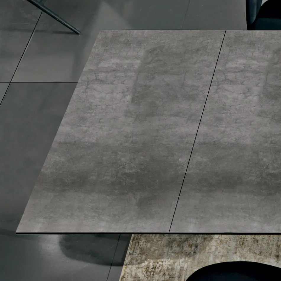 Masa de sufragerie extensibila pana la 278 cm in Laminam Made in Italy - Settimmio Viadurini