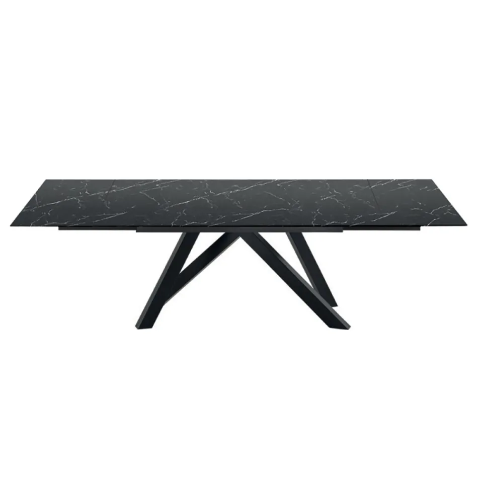 Masa de sufragerie extensibila pana la 278 cm in Laminam Made in Italy - Settimmio Viadurini