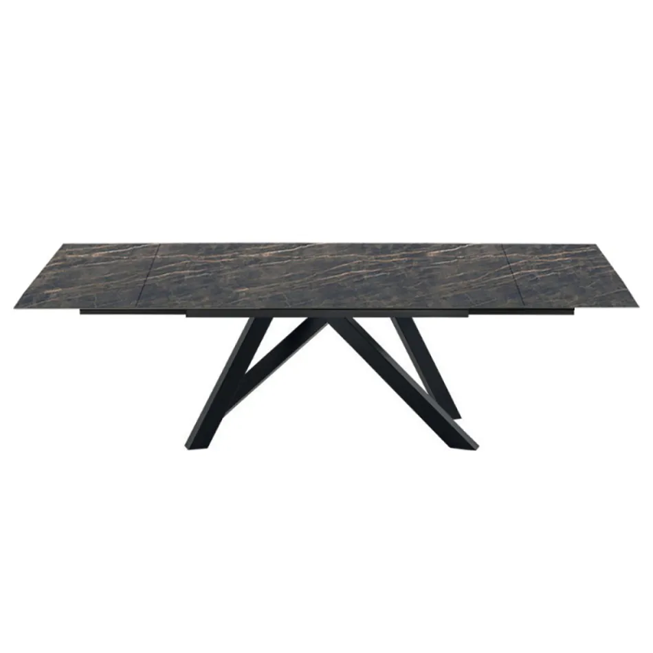 Masa de sufragerie extensibila pana la 278 cm in Laminam Made in Italy - Settimmio Viadurini