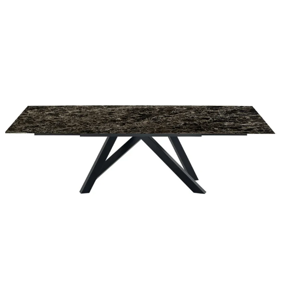 Masa de sufragerie extensibila pana la 278 cm in Laminam Made in Italy - Settimmio Viadurini