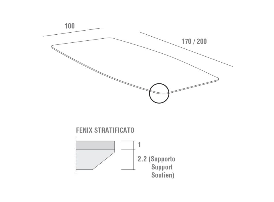 Masa de sufragerie extensibila pana la 280 cm in Fenix Made in Italy - Lingotto Viadurini