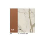 Masă extensibilă de sufragerie până la 280 sau 298 cm, ceramică și metal - Revia Viadurini