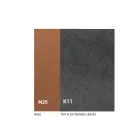 Masă extensibilă de sufragerie până la 280 sau 298 cm, ceramică și metal - Revia Viadurini