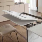 Masă extensibilă de până la 280 sau 298 cm cu blat ceramic - Nomia Viadurini