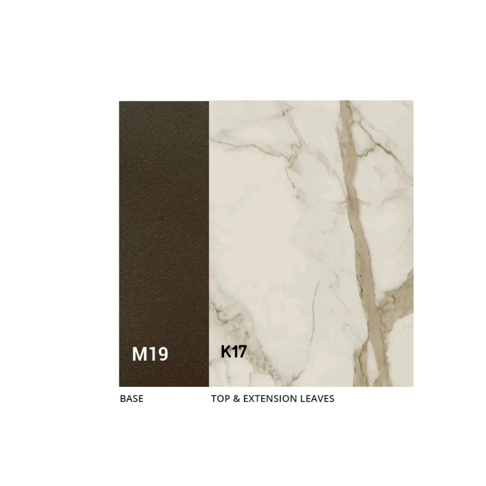 Masă extensibilă de până la 280 sau 298 cm cu blat ceramic - Nomia Viadurini