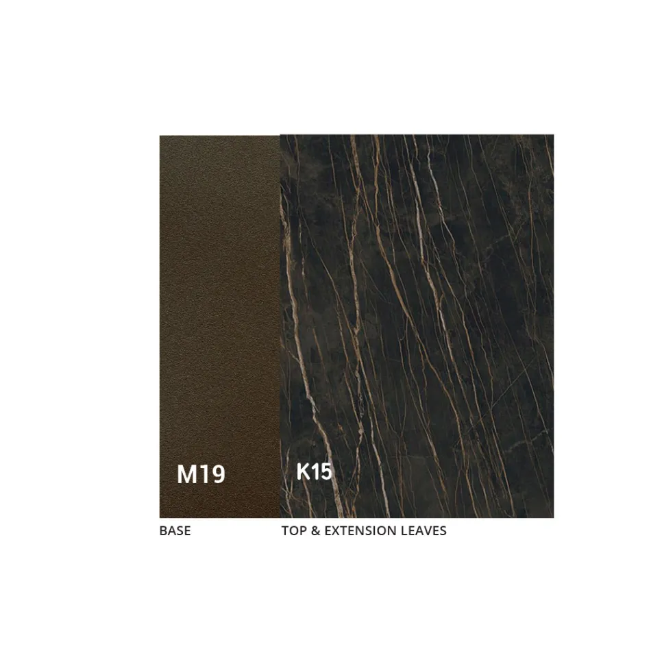 Masă extensibilă de până la 280 sau 298 cm cu blat ceramic - Nomia Viadurini