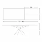 Masă extensibilă de mese Până la 298 cm în ceramică Made in Italy - Anaconda Viadurini