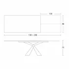 Masă extensibilă de mese Până la 298 cm în ceramică Made in Italy - Anaconda Viadurini