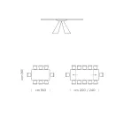 Masa de sufragerie extensibila pana la 300 cm in Fenix Made in Italy - Dalmatian Viadurini