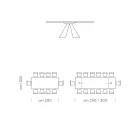 Masa de sufragerie extensibila pana la 300 cm in Fenix Made in Italy - Dalmatian Viadurini