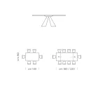 Masa de sufragerie extensibila pana la 300 cm in Fenix Made in Italy - Dalmatian Viadurini