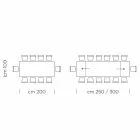 Masa de sufragerie extensibila pana la 300 cm din laminat Made in Italy - Grotta Viadurini