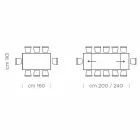 Masa de sufragerie extensibila pana la 300 cm din laminat Made in Italy - Settimmio Viadurini