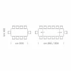 Masa de sufragerie extensibila pana la 300 cm din laminat Made in Italy - Settimmio Viadurini