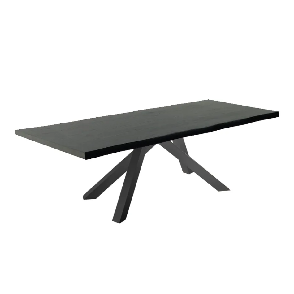 Masa de sufragerie extensibila pana la 300 cm din lemn furniruit - Settimmio Viadurini