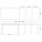 Masă extensibilă de masă Până la 310 cm în ceramică Made in Italy - Pitagora Viadurini