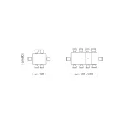 Masa de sufragerie extensibila pana la 310 cm din melaminata Made in Italy - Anii '70 Viadurini