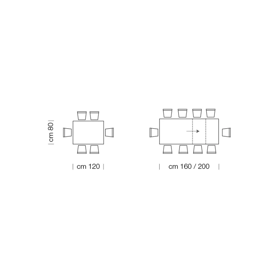 Masa de sufragerie extensibila pana la 310 cm din melaminata Made in Italy - Anii '70 Viadurini