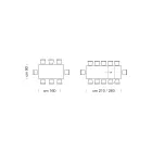 Masa de sufragerie extensibila pana la 310 cm din melaminata Made in Italy - Anii '70 Viadurini