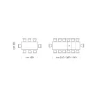 Masa de sufragerie extensibila pana la 310 cm din melaminata Made in Italy - Anii '70 Viadurini