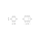 Masa de sufragerie extensibila pana la 310 cm din melaminata Made in Italy - Anii '70 Viadurini