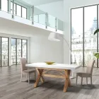 Masa de sufragerie extensibila pana la 315 cm din lemn masiv - Massimo Viadurini