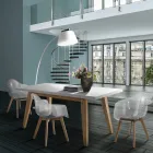 Masa de sufragerie extensibila pana la 315 cm din Mdf si lemn masiv - Paolo Viadurini