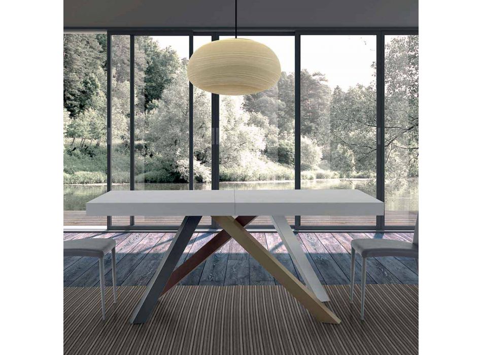 Masa de sufragerie extensibila pana la 450 cm din laminat Made in Italy - Salentino Viadurini