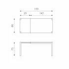Masa extensibila din lemn de stejar Fedro, realizata in Italia Viadurini