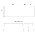 Masa de sufragerie extensibila din furnir din lemn diverse finisaje - Gerry Viadurini