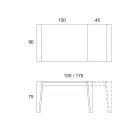 Masa de sufragerie extensibila din furnir din lemn diverse finisaje - Gerry Viadurini
