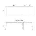 Masa de sufragerie extensibila din furnir din lemn diverse finisaje - Gerry Viadurini