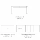 Masa extensibila din lemn melaminat din Italia, Oky Viadurini