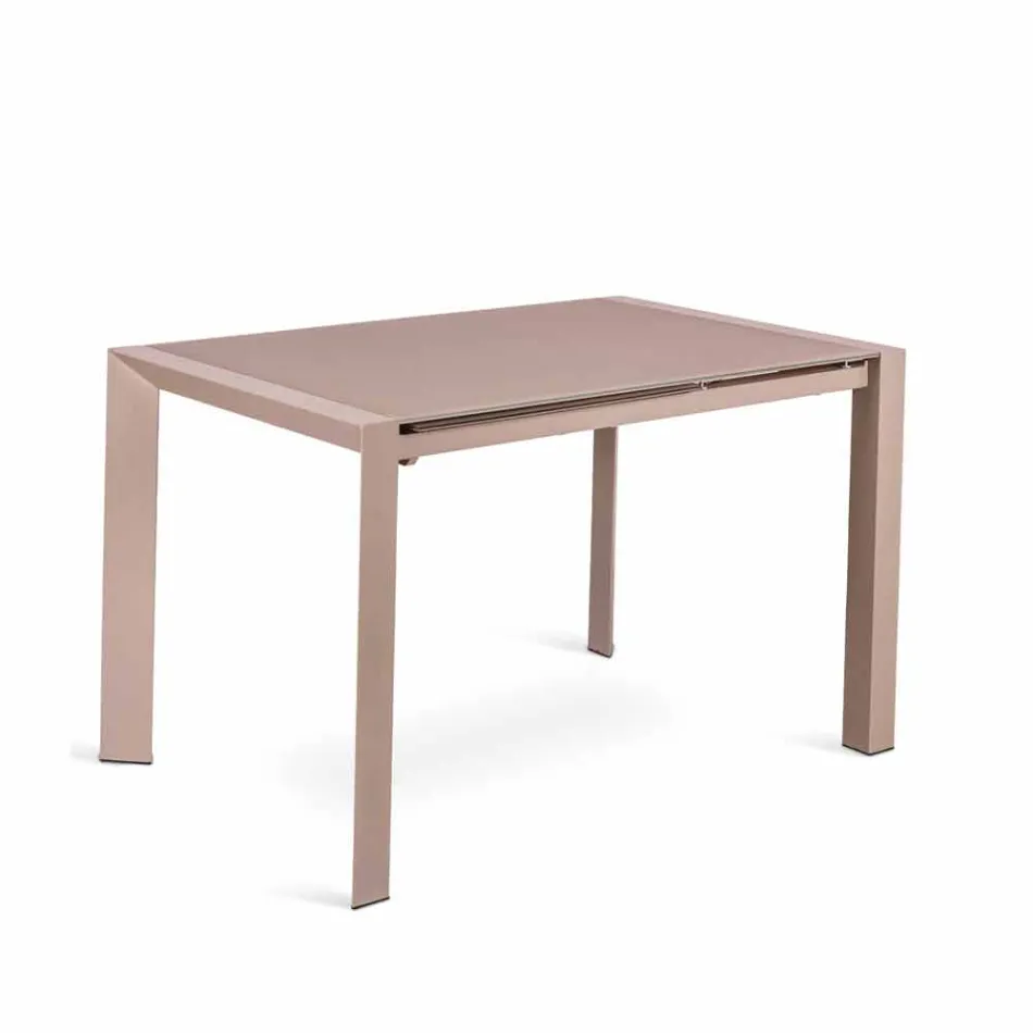 mese de masă de sticlă de masă și metal Oddo Viadurini